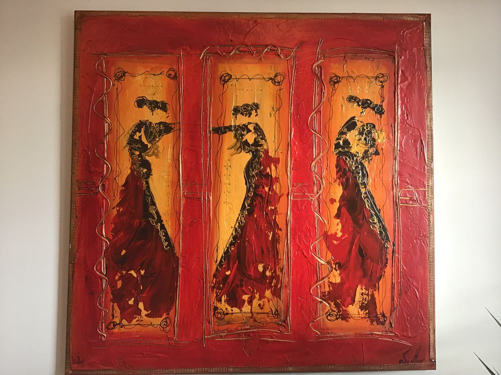 Tableau huile sur toile 180 Beaucaire (30)