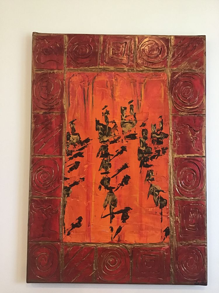 Tableau huile sur toile 120 Beaucaire (30)