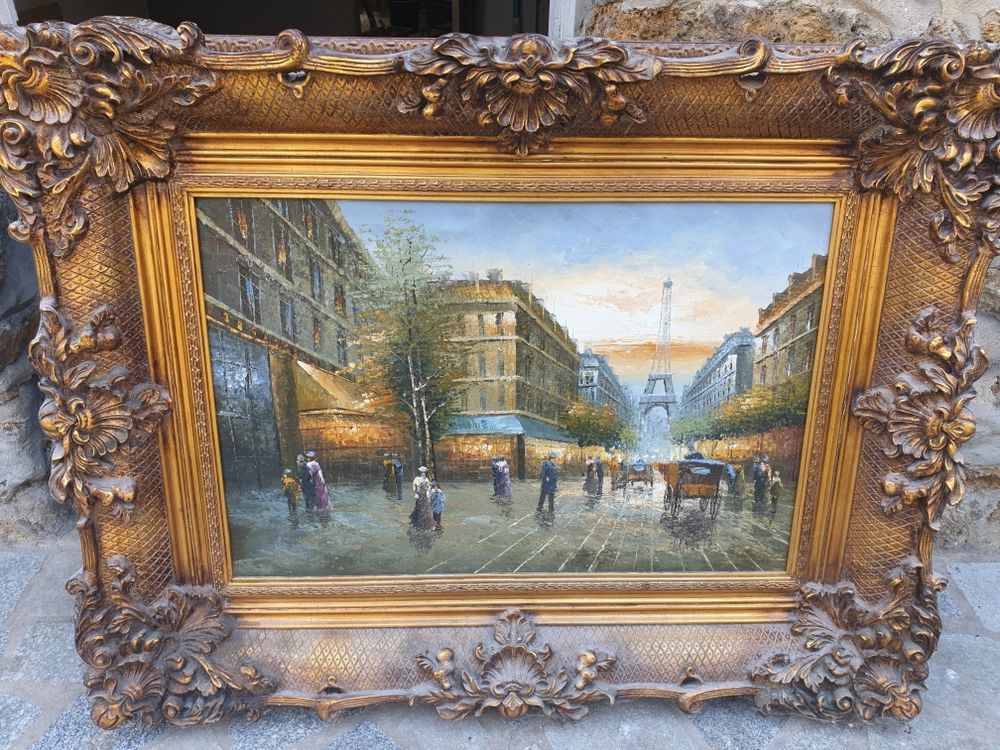 tableau huile sur toile 120�80 450 Villeneuve-Saint-Georges (94)