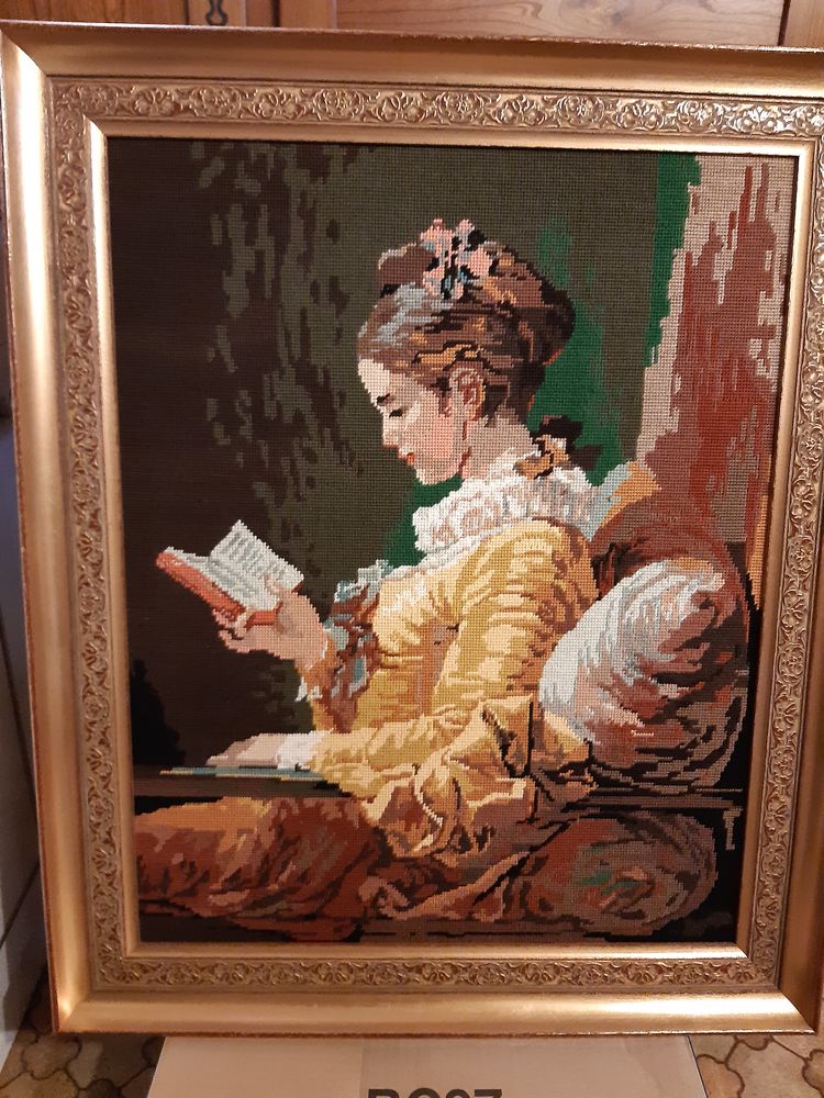 Tableau  Jeune fille lisant   25 Bischwiller (67)