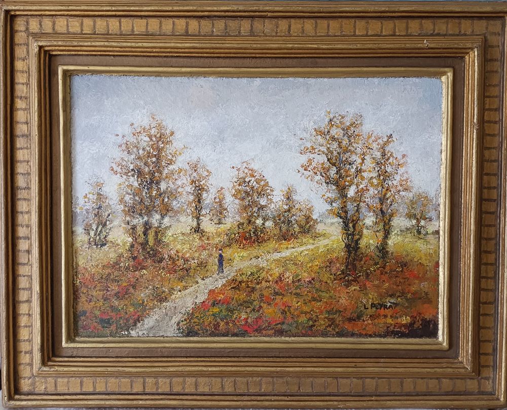 Tableau de Louis Peyrat - CHEMIN DANS LA LANDE 1200 Clohars-Carno�t (29)