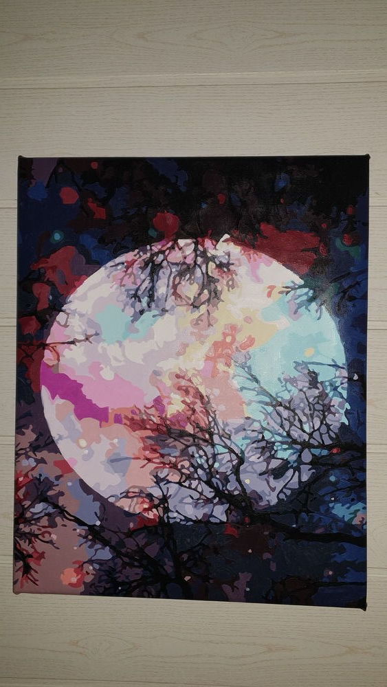 Tableau lune po�tique - peint � la main 0 Aix-en-Provence (13)