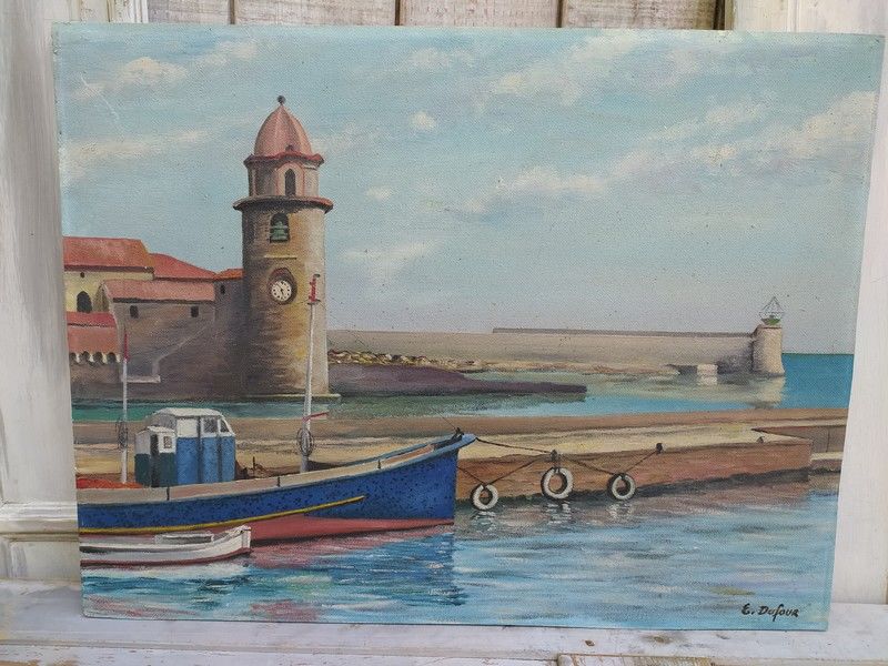 Tableau Marine Phare de Collioure Sign� Dufour 80 Collioure (66)
