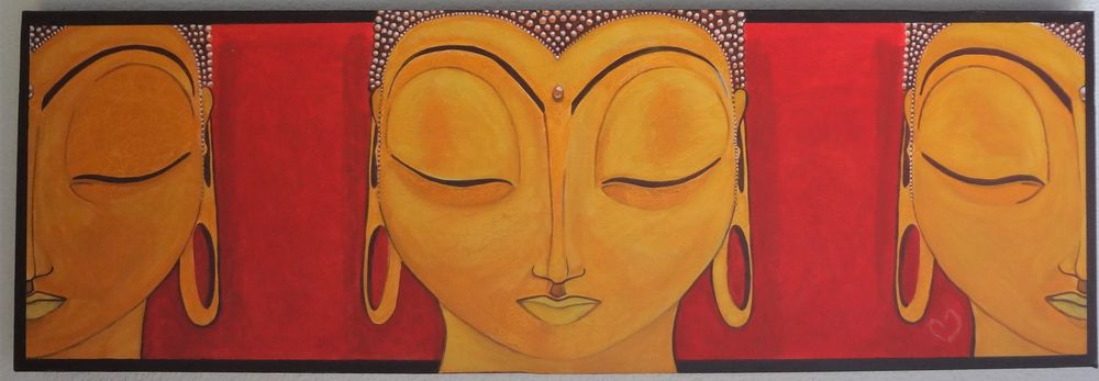 Tableau  M�ditation - Les 3 visages  Peinture acrylique 100 Annecy (74)