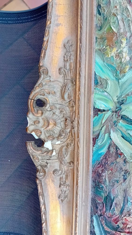 Tableau m�diterran�e, montagnes cabanon, Encadr� sign� grand format 65 Toulon (83)