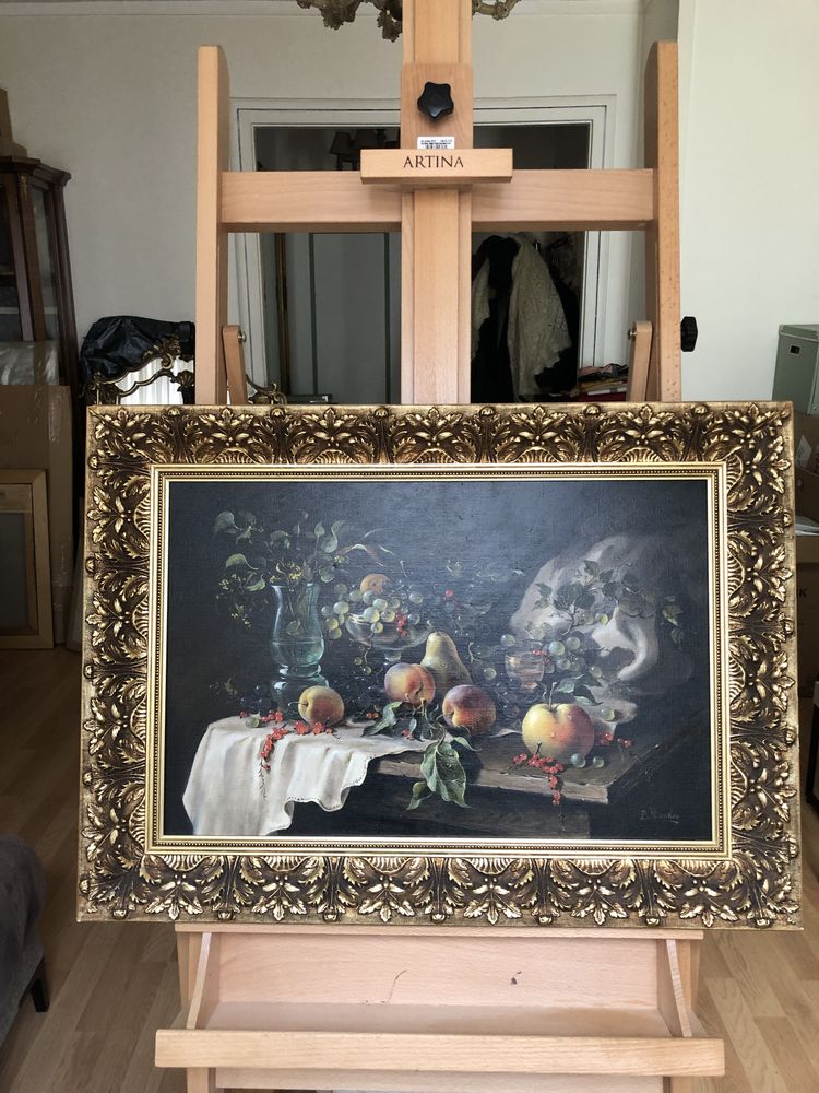 Tableau. Nature morte dans le style de la vieille peinture 450 Paris 16 (75)