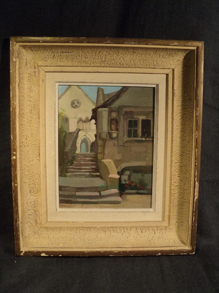 Tableau Notre Dame de B�huard (Pr�s Angers) Sign� M. Cara�s 120 Angers (49)