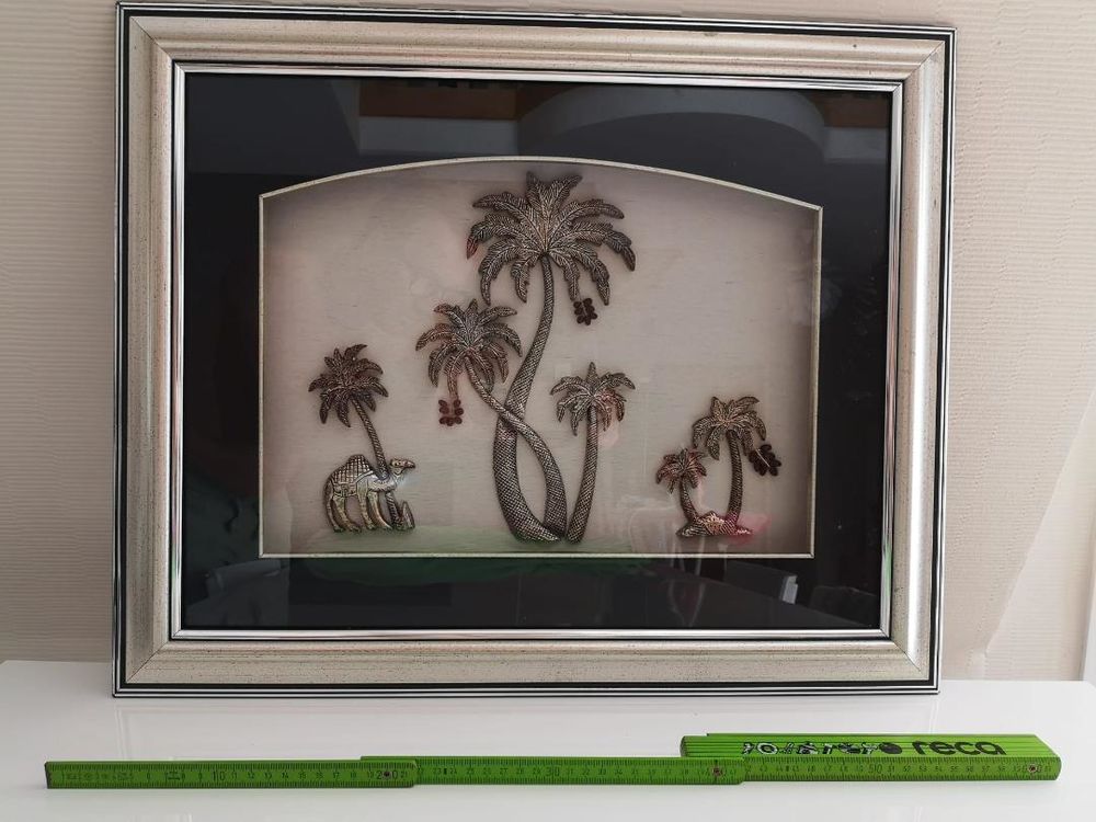 Tableau/Oeuvre tunisienne/orientale en argent 45 Brumath (67)