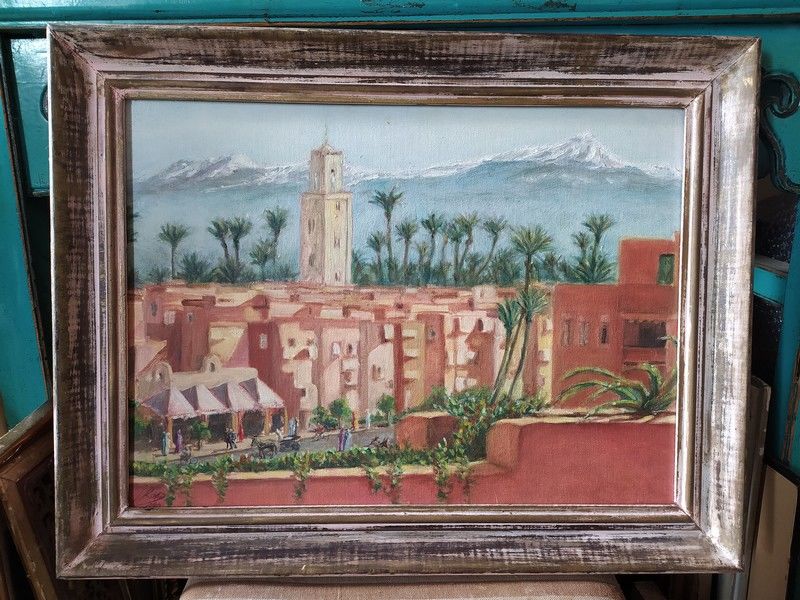 Tableau Orientaliste Peinture Maroc Marrakech XX�me 
75 Loches (37)