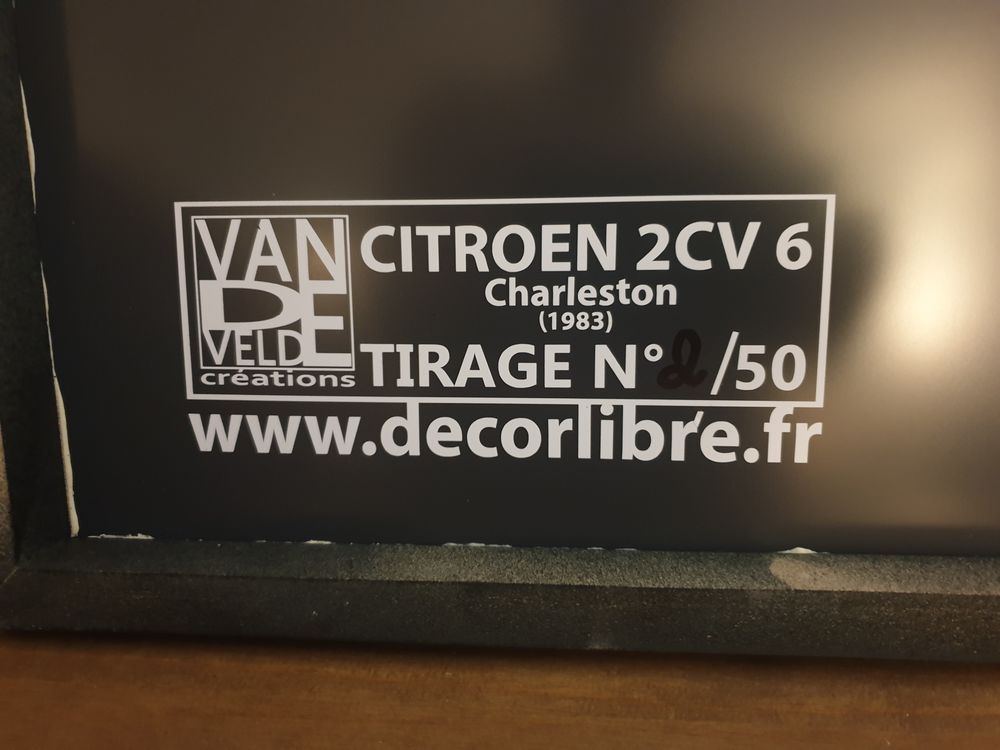 2CV - Tableau original fait au pochoir 50 Rueil-Malmaison (92)