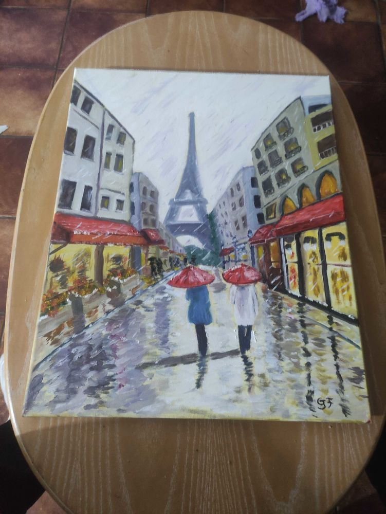 Tableau Paris sous la pluie 80 Montescot (66)
