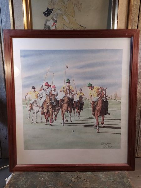Tableau PATRICK BERNI� Polo Sport �questre �quitation Cheval 100 Loches (37)