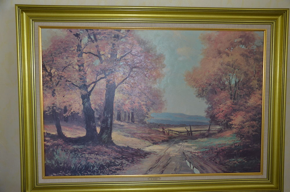 TABLEAU PAYSAGE D' AUTOMNE ROBERT WOOD 380 Bourbon-l'Archambault (03)