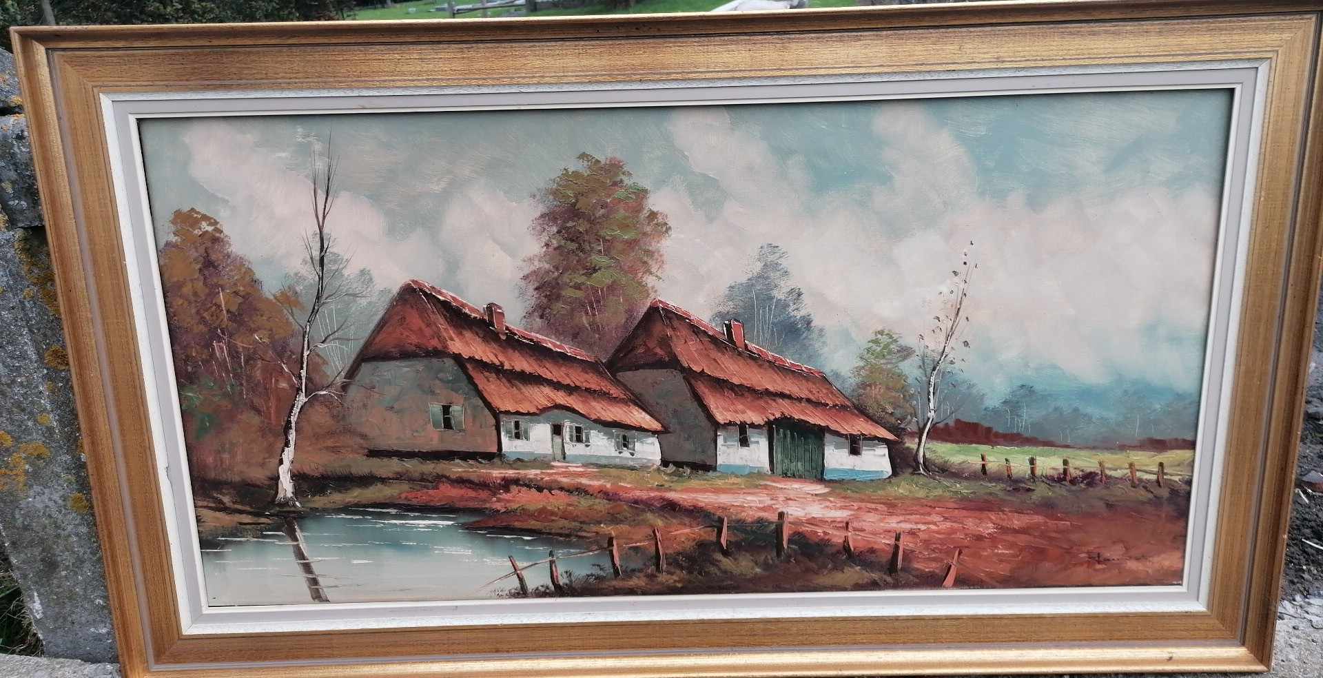 Tableau paysage fermier 150 Roncq (59)