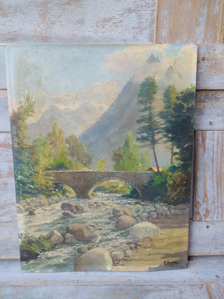 Tableau Paysage de Montagne Romanini-Aragon Denise 75 Loches (37)