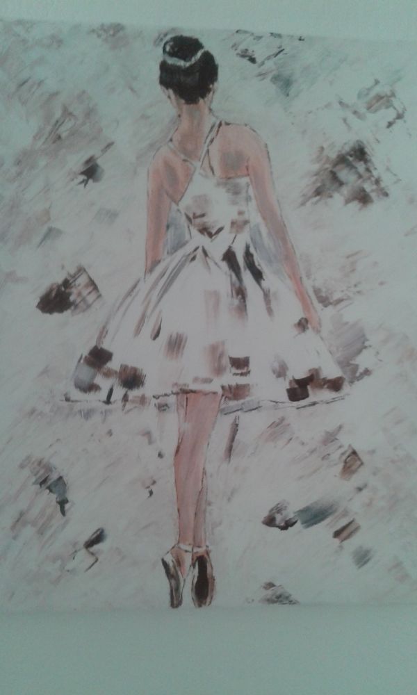 tableau peint main peinture acrylique  danseuse 35 Mandelieu-la-Napoule (06)
