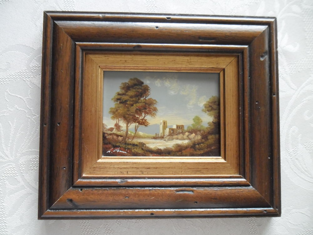 Tableau peint sur m�tal, sign� L. Bimis 110 Seclin (59)