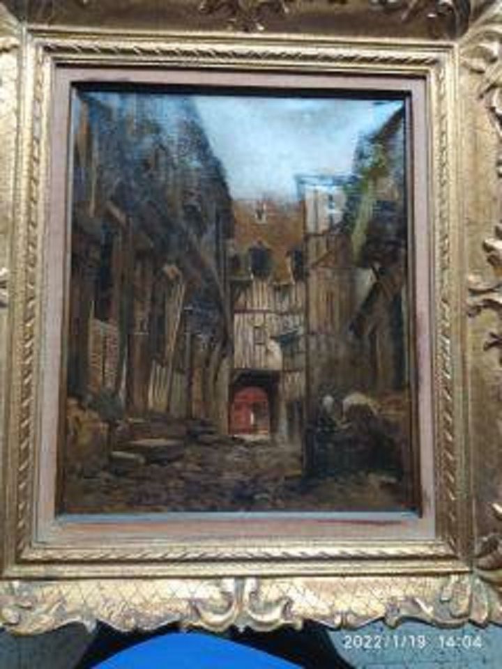   tableau, peint vers 1875, par des �l�ves de COROT 500 Hesdin (62)