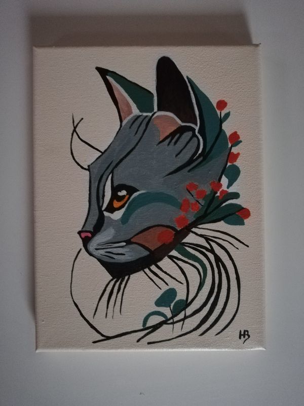 Tableau peinture acrylique sur toile et chassis 59 Colombier-le-Cardinal (07)