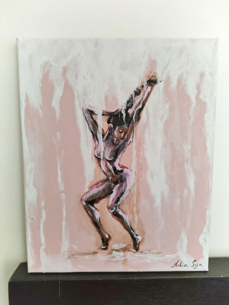 Tableau peinture contemporaine Dance rose 50 Châtenay-Malabry (92)