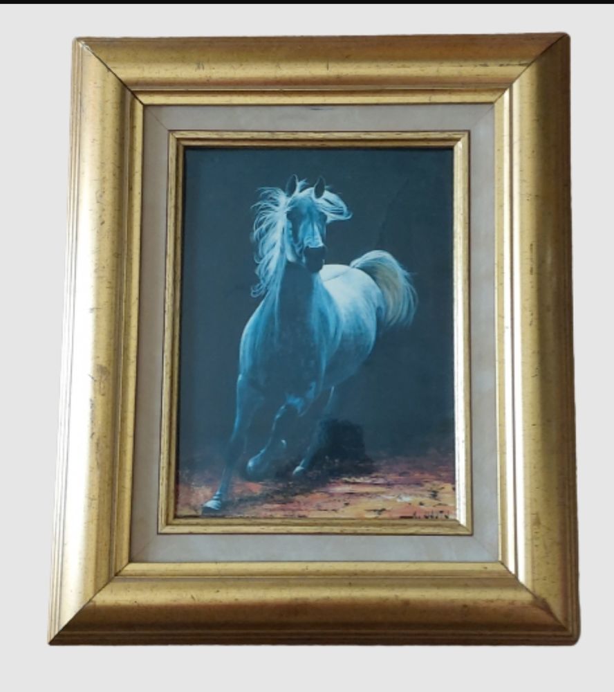 Tableau peinture encadr�  M. Hauth  
Cheval 40 Joinville-le-Pont (94)