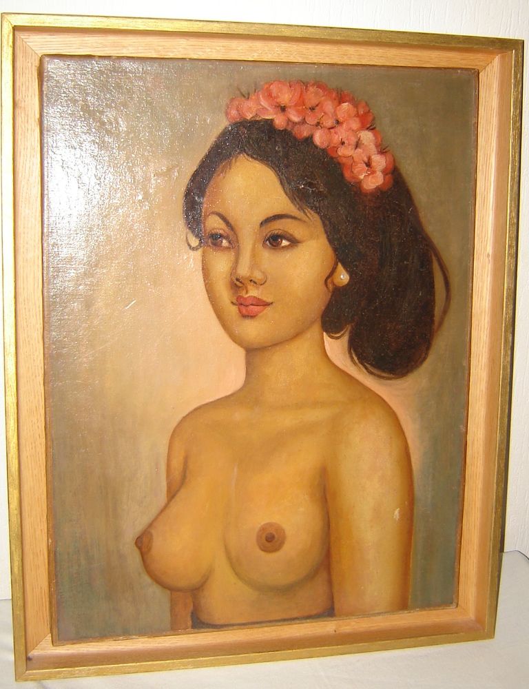 Tableau peinture femme nue des iles vahiné  320 Aromas (39)