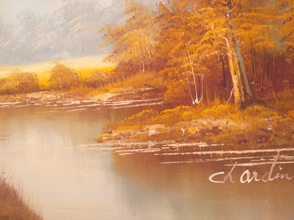 TABLEAU PEINTURE A L'HUILE 110 Pia (66)