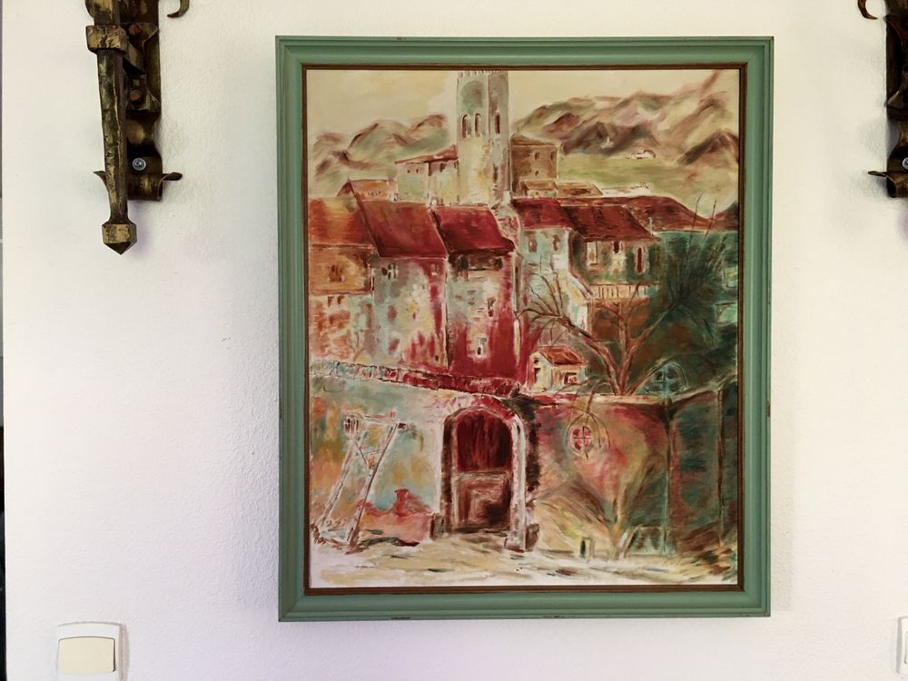 Tableau : Peinture � l'huile sur toile authentique ; 70x50cm 50 L'Isle-Jourdain (32)