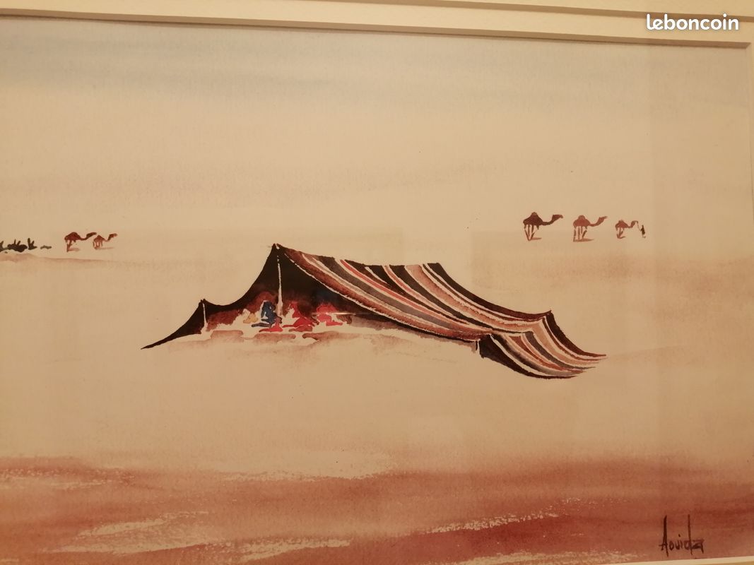 Tableau peinture paysage Bedouin_galerie TBE 180 �pernon (28)