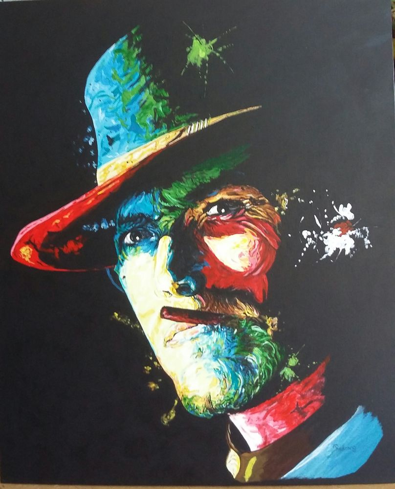Tableau peinture : portrait de CLINT EASTWOOD 350 Verneuil-sur-Vienne (87)