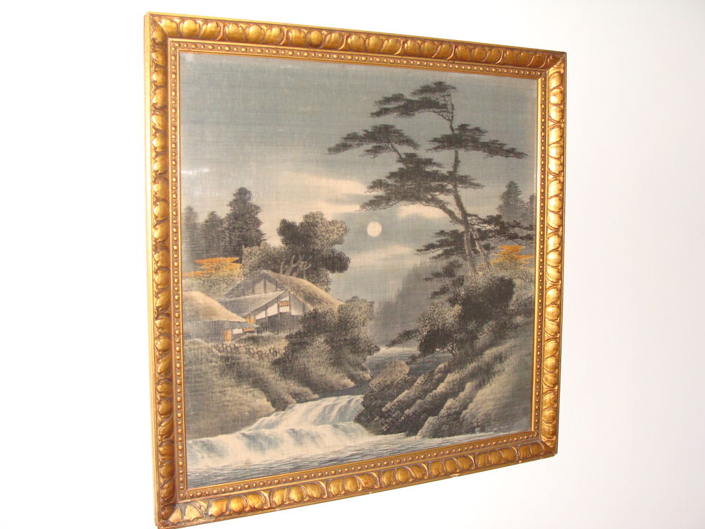 tableau peinture sur soie