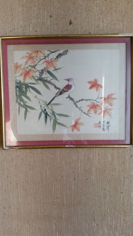 Tableau peinture sur soie CHINOIS 40 Paris 13 (75)