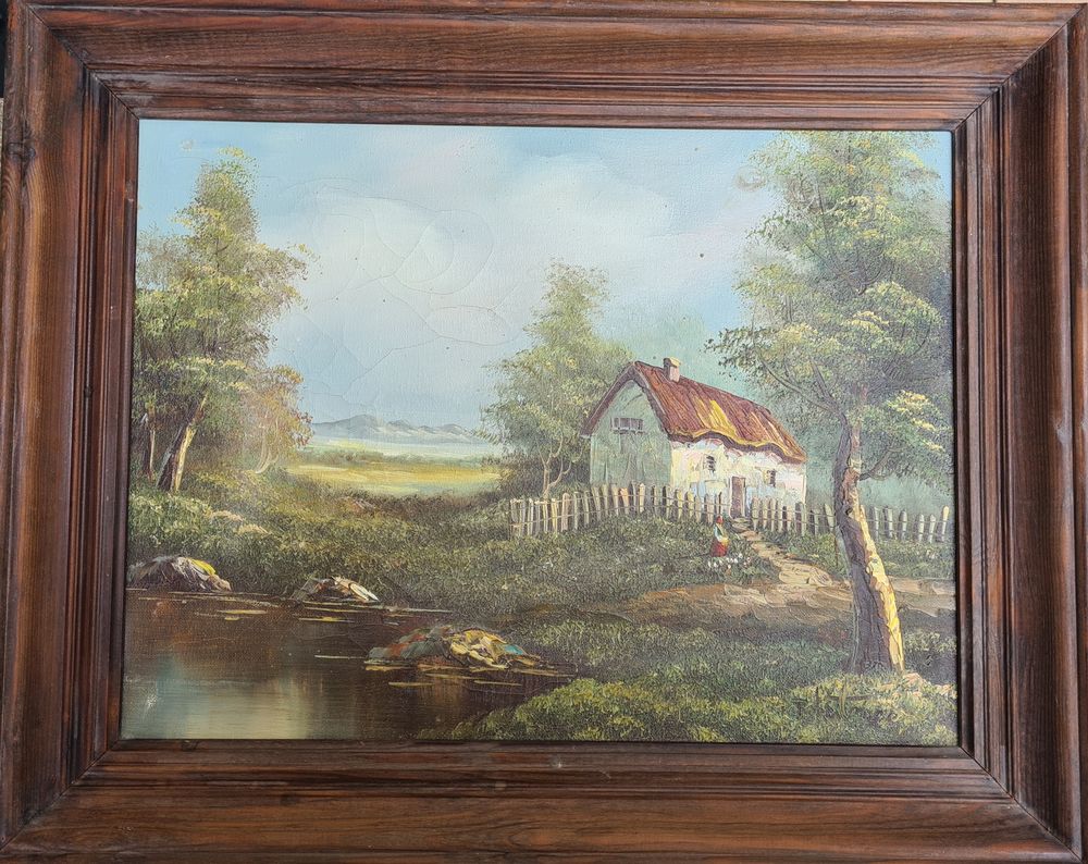 Tableau - peinture sur toile (Un peu endommag�e) 20 Habsheim (68)