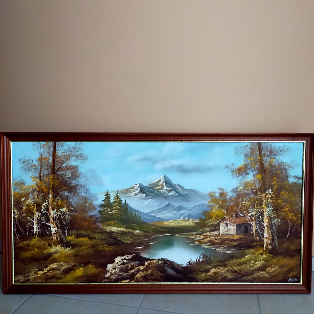 TABLEAU peinture sur toile. 30 Simandres (69)