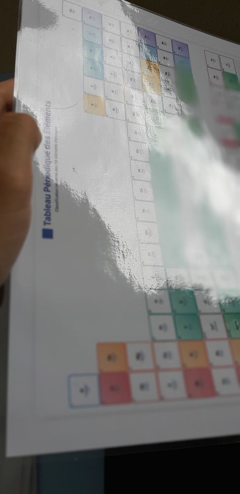 Tableau P�riodique des �l�ments : fiche plastifi�e 10 Saint-Chamant (15)