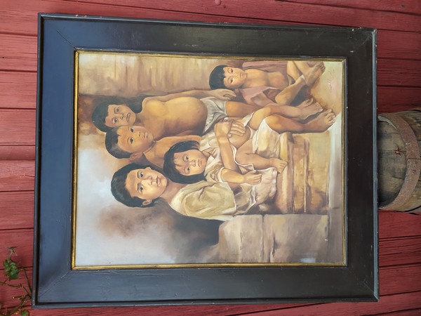 Tableau Portrait Enfants Fratrie Indon�sie 0 Loches (37)