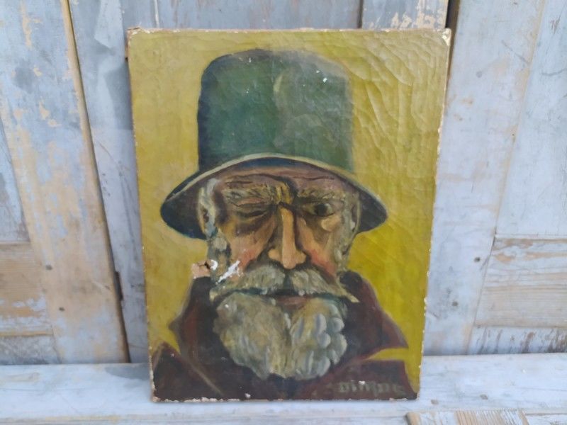 Tableau Portrait d'Homme au Chapeau Curiosit� Autoportrait 50 Loches (37)