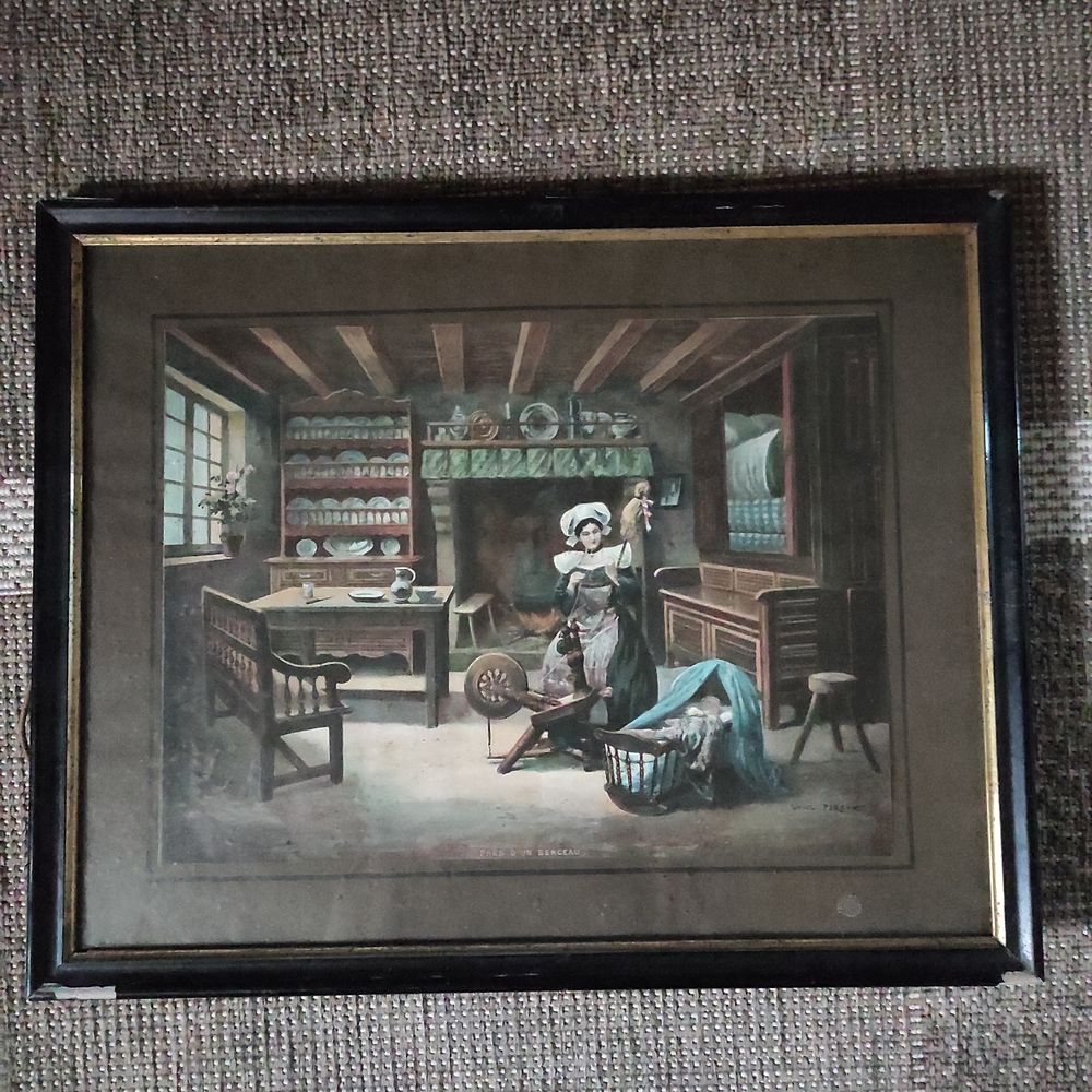 Tableau   Pr�s d'un berceau   10 Jou�-l�s-Tours (37)