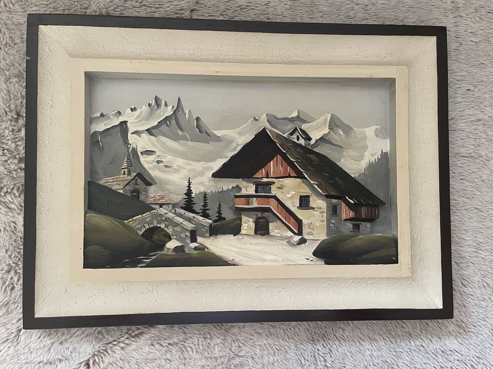 Tableau en relief peinture sur bois GUILLOT
En tr�s bon �tat 40 Estagel (66)