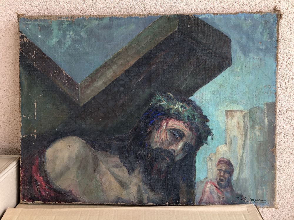 Tableau religieux christ sur La Cr
Tableau religieux 
150 Saint-Aubin-le-Cloud (79)