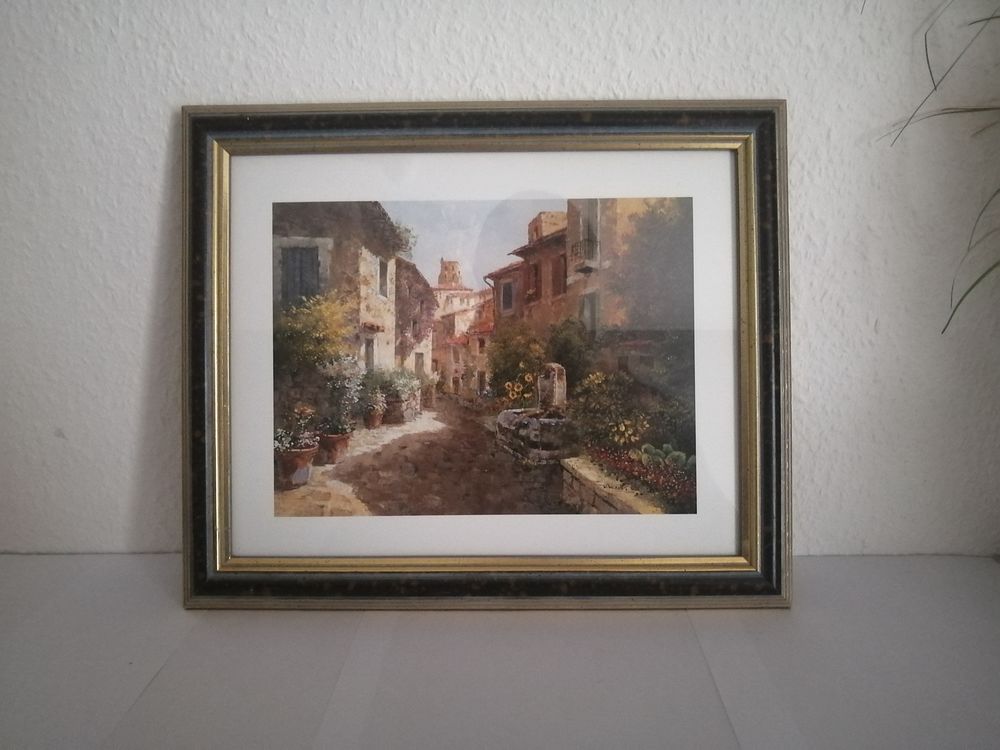 Tableau reproduction imprim� - Village Proven�ale 18 Habsheim (68)