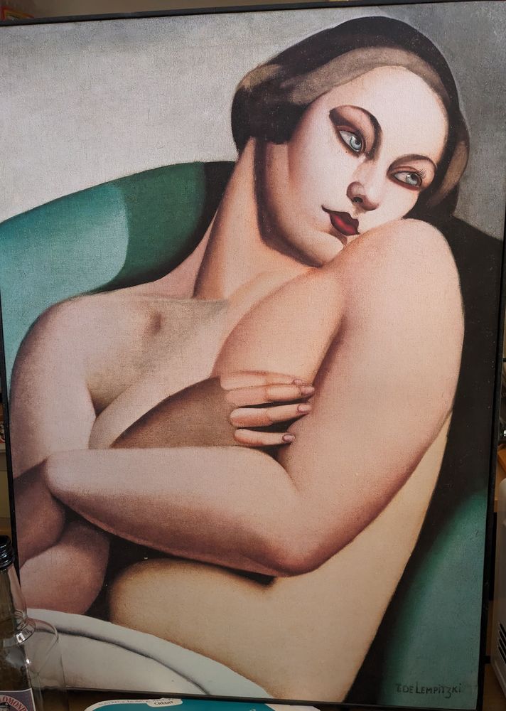 TABLEAU REPRODUCTION TAMARA DE LEMPICKA toile mont�e sur ch� 90 Marseille 13 (13)