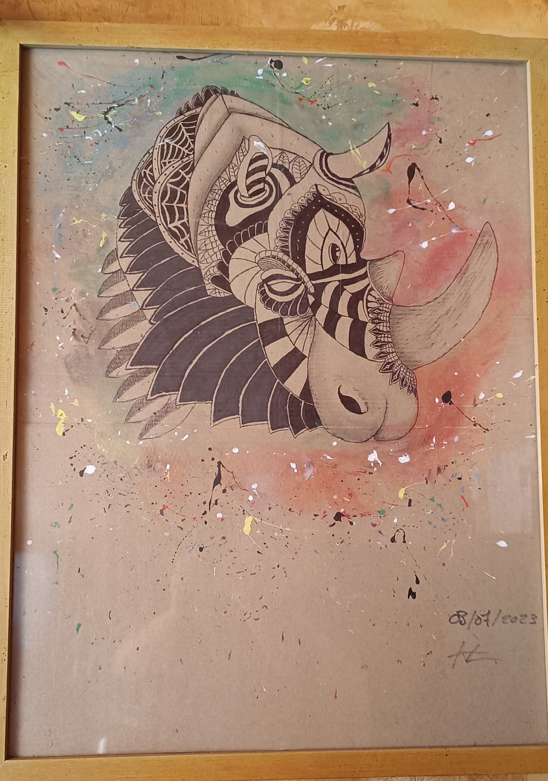 Tableau rhinoc�ros 90 Quistinic (56)