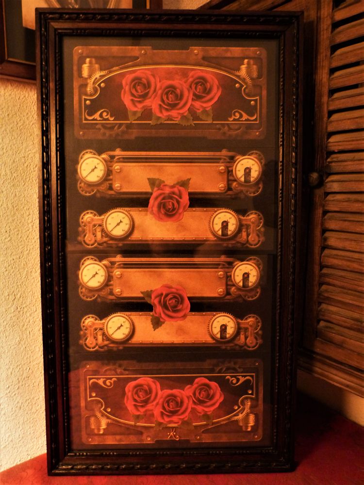 Tableau  ROSES IN FACTORY XIX  Steampunk 75 Mont-de-Marsan (40)