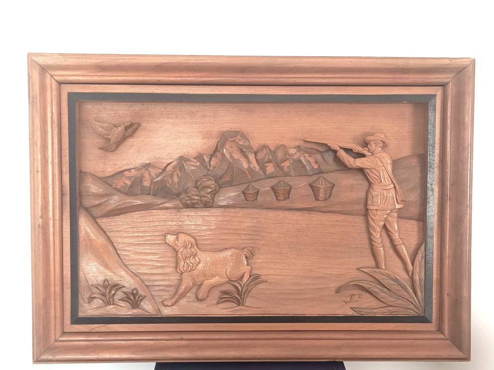 tableau sculpt� chasse canard 95 Vic-en-Bigorre (65)