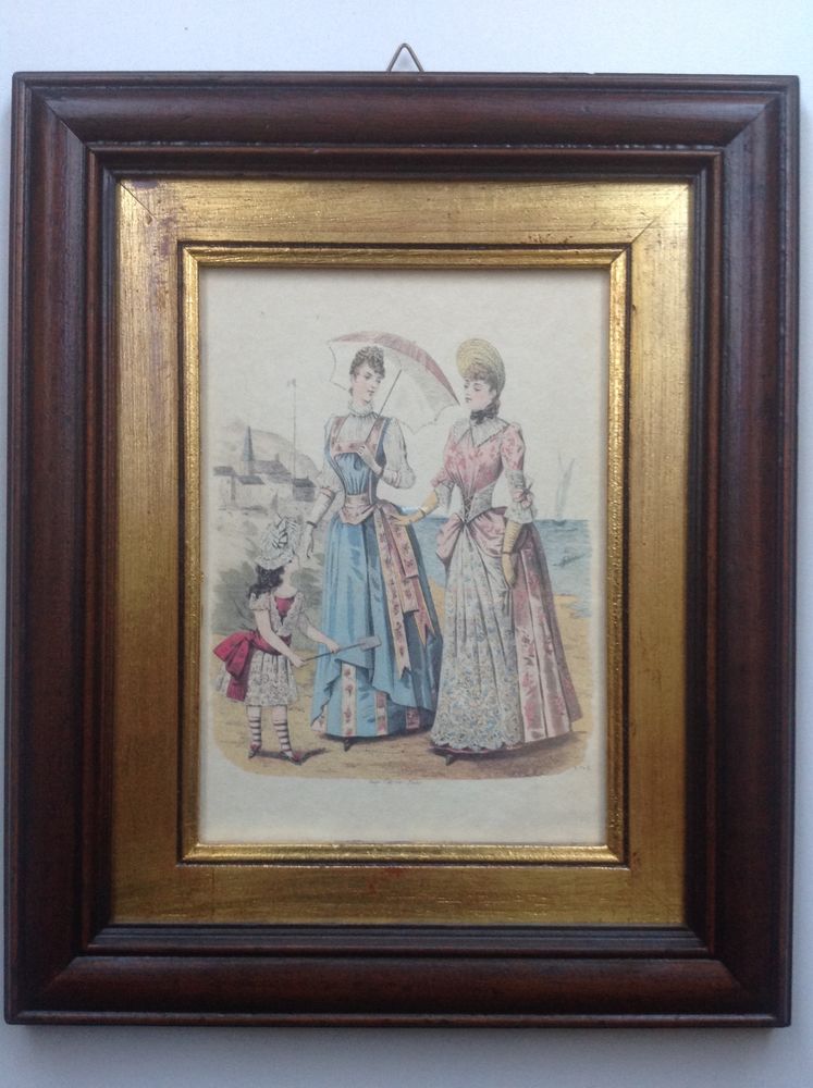 TABLEAU SOUS VERRE ET BELLE ENCADREMENT BOIS & OR 12 Tr�gunc (29)