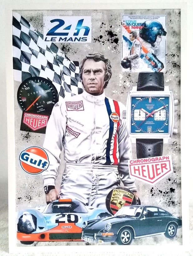 tableau steve mc queen  le mans  & porsche 911 70 Paris 16 (75)