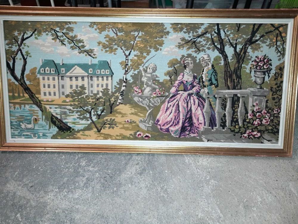 TABLEAU TAPISSERIE  CANEVAS 15 Peyrestortes (66)