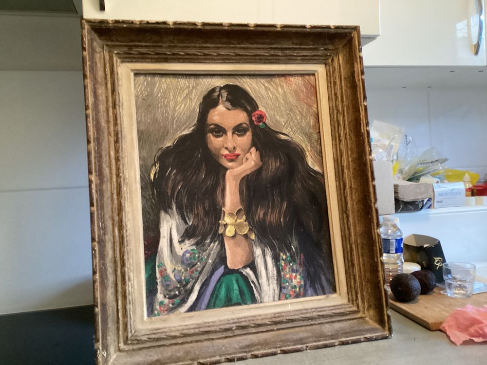 Tableau sur tissu (portrait de femme) 60 Vaucresson (92)