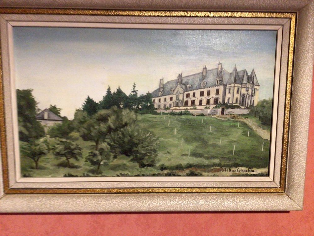 TABLEAU (toile et cadrel ecole d agriculture
Rouceux 20 Corbeny (02)